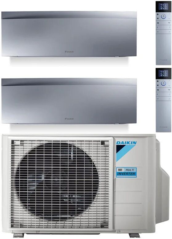 Condizionatore Daikin Emura Silver Dual Split 7000+12000 Btu Inverter R32 2Mxm68 A++ Wifi (2MXM68 7+12)