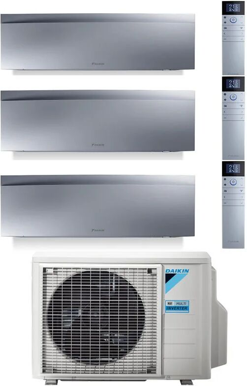 Condizionatore Daikin Emura Silver Trial Split 7000+12000+18000 Btu Inverter R32 3Mxm68 A++ Wifi (3MXM68 7+12+18)