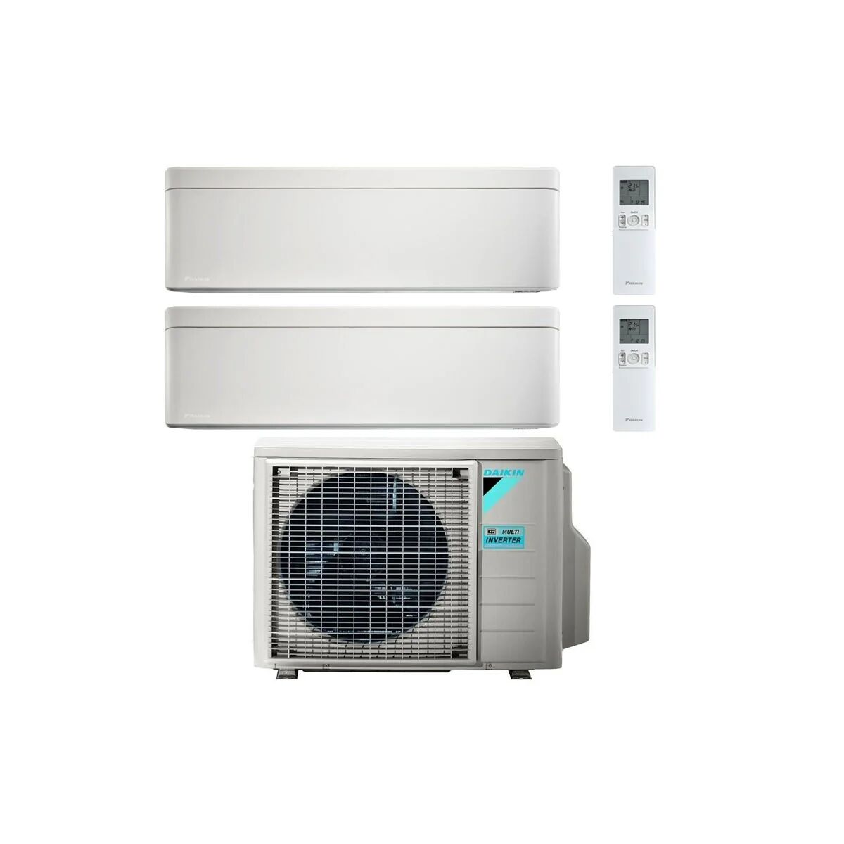 Condizionatore Daikin Stylish Bianco Dual Split 9000+18000 Btu Inverter R32 2Mxm68 A++ Wifi (2MXM68 9+18)