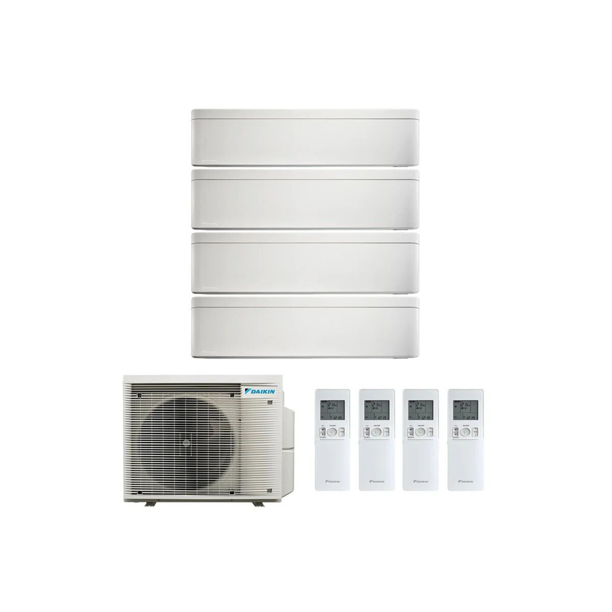 Condizionatore Daikin Stylish Bianco Quadri Split 9000+9000+9000+12000 Btu Inverter R32 4Mxm68 A+++ Wifi (4MXM68A 9+9+9+12)