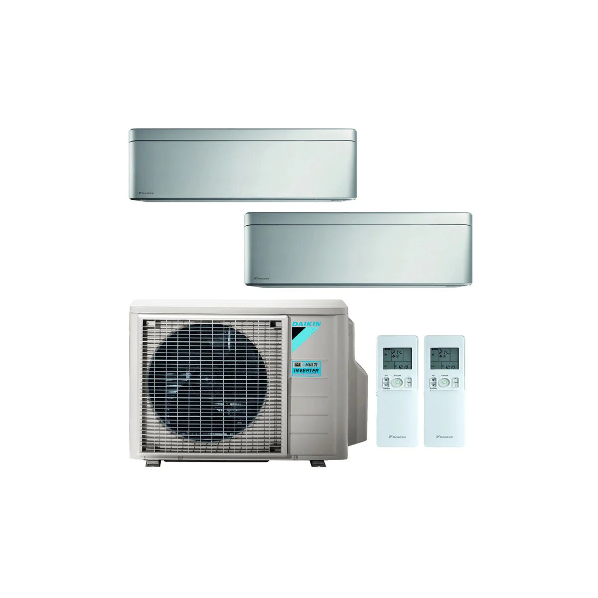 Condizionatore Daikin Stylish New Total Silver Dual Split 7000+7000 Btu Inverter R32 2Mxm40M A+++/A++ Wifi (STYLISH 2MXM40M 7+7)