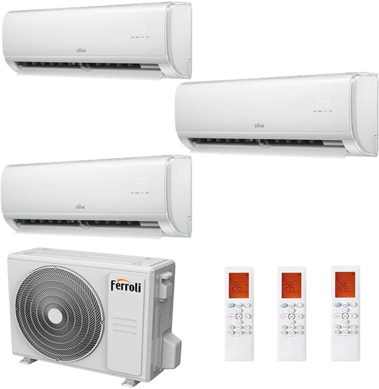 Condizionatore Ferroli Giada S Trial Split 9000+9000+12000 Btu Inverter R32 21-3 A++ Wifi (GIADA S 21-3 9+9+12)