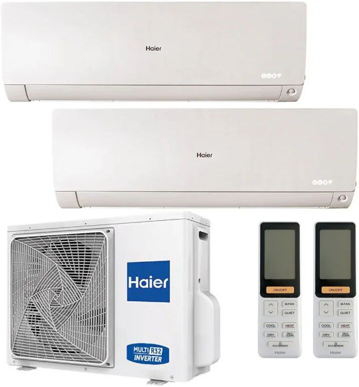 Condizionatore Haier Flexis Plus Dual Split 12000+12000 Btu Inverter R32 2U50S2Sm1Fa A++ Wifi (2U50S2SM1FA 12+12)