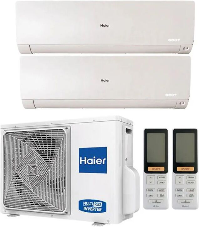 Condizionatore Haier Flexis Plus Dual Split 7000+9000 Btu Inverter R32 2U40S2Sm1Fa A++ Wifi (2U40S2SM1FA 7+9)