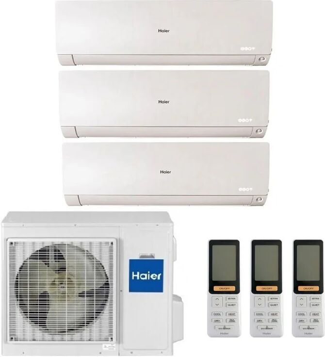 Condizionatore Haier Flexis Plus Trial Split 7000+7000+18000 Btu Inverter R32 3U70S2Sr5Fa A++ Wifi (3U70S2SR5FA 7+7+18)