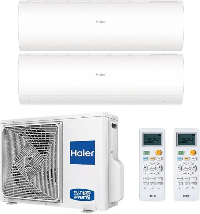 Condizionatore Haier Pearl Dual Split 7000+12000 Btu Inverter R32 2U40S2Sm1Fa A++ Wifi (2U40S2SM1FA 7+12)