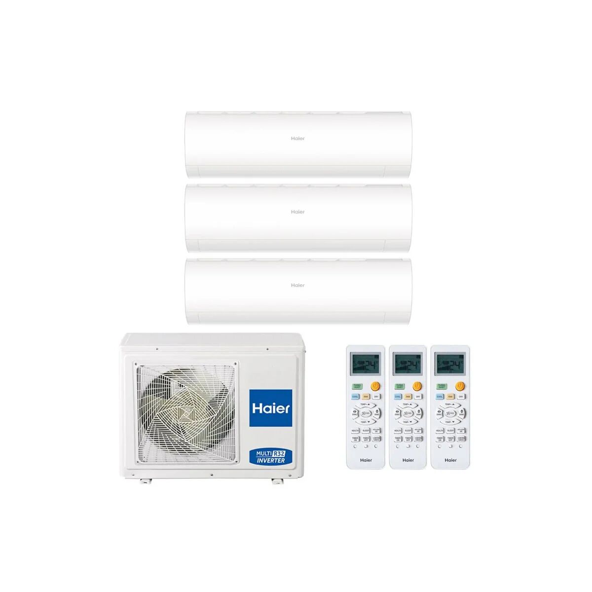 Condizionatore Haier Pearl Trial Split 7000+9000+12000 Btu Inverter R32 3U70S2Sr5Fa A++ Wifi (3U70S2SR5FA 7+9+12)