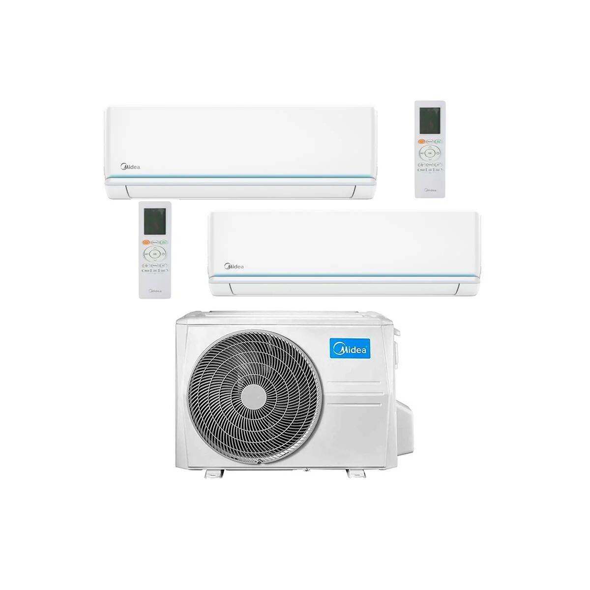 Condizionatore Midea Evolution Dual Split 9000+9000 Btu Inverter R32 M2Oe-18Hfn8-Q A++ (M2OE-18HFN8-Q 9+9)