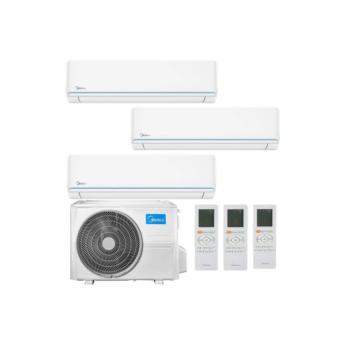 Condizionatore Midea Evolution Trial Split 12000+12000+12000 Btu Inverter R32 M3Oa-27Hfn8-Q A++ (M3OA-27HFN8-Q 12+12+12)