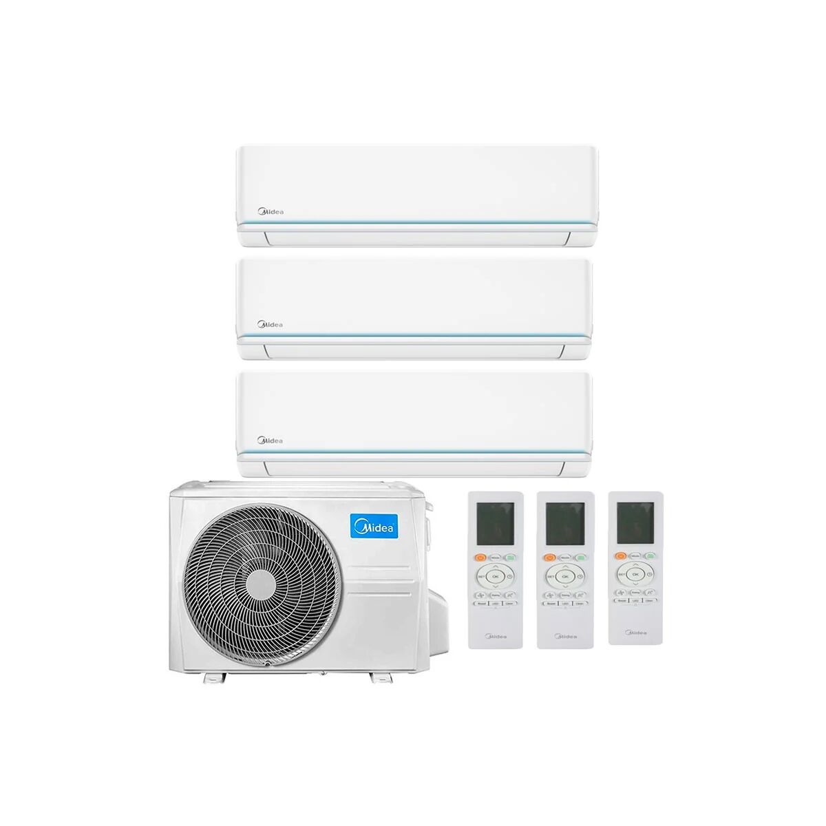 Condizionatore Midea Evolution Trial Split 9000+9000+12000 Btu Inverter R32 M3Og-21Hfn8-Q A++ Wifi (M3OG-21HFN8-Q 9+9+12)