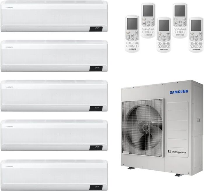 Condizionatore Samsung Windfree Avant Penta Split 7000+7000+7000+12000+18000 Btu Inverter R32 Aj100 A++/A+ Wifi (W. AVANT AJ100T 3 x 7 + 12 + 18)