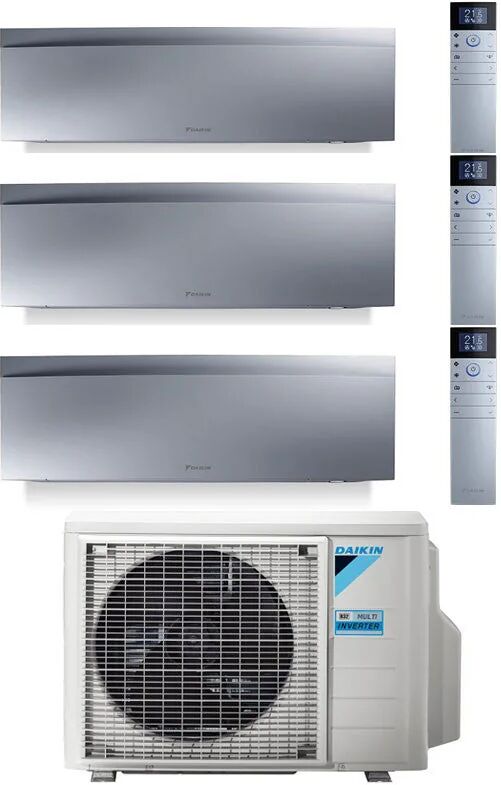 Condizionatore Daikin Emura Silver Trial Split 7000+12000+18000 Btu Inverter R32 3Mxm68 A++ Wifi