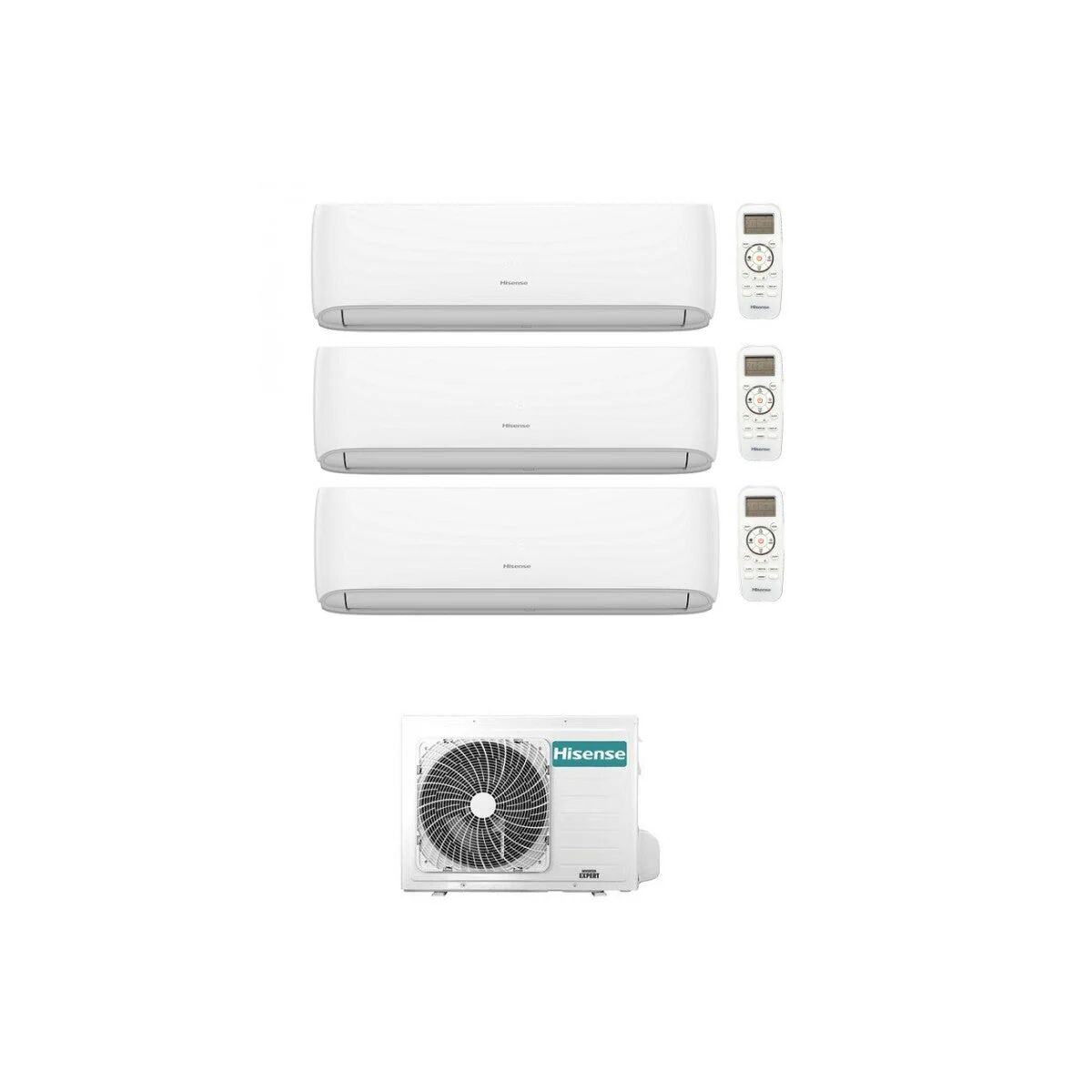 Condizionatore Hisense Hi-Comfort Trial Split 12000+12000+12000 Btu Inverter R32 3Amw72U4Rjc A++/A+ Wifi