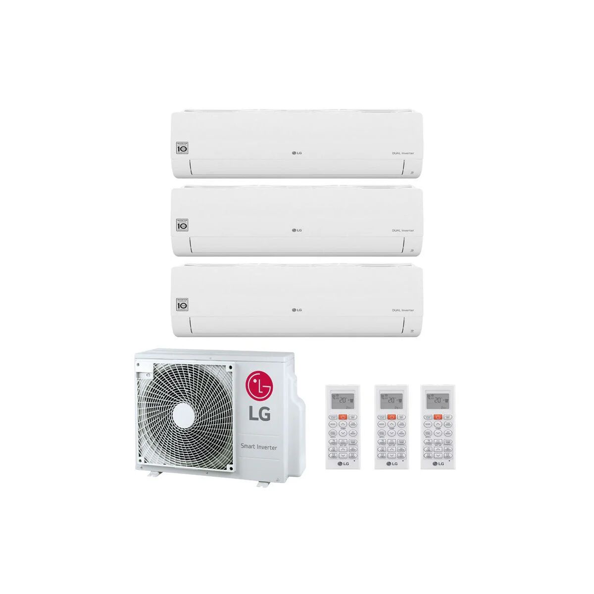 Condizionatore Lg Libero Smart Trial Split 7000+7000+12000 Btu Inverter R32 Mu3R19 A+++ Wifi