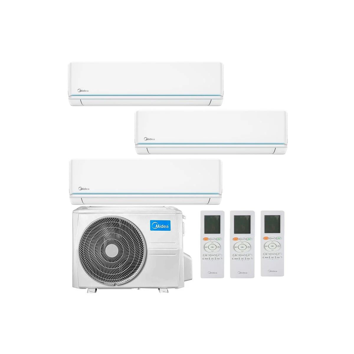 Condizionatore Midea Evolution Trial Split 9000+9000+18000 Btu Inverter R32 M4Oe-28Hfn8-Q A++