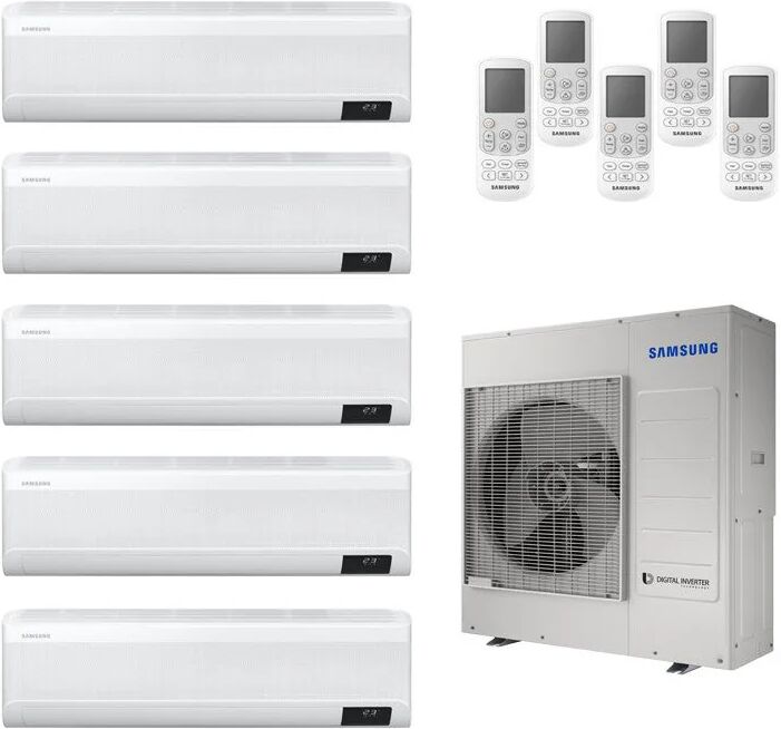 Condizionatore Samsung Windfree Avant Penta Split 7000+7000+12000+12000+18000 Btu Inverter R32 Aj100 A++/A+ Wifi