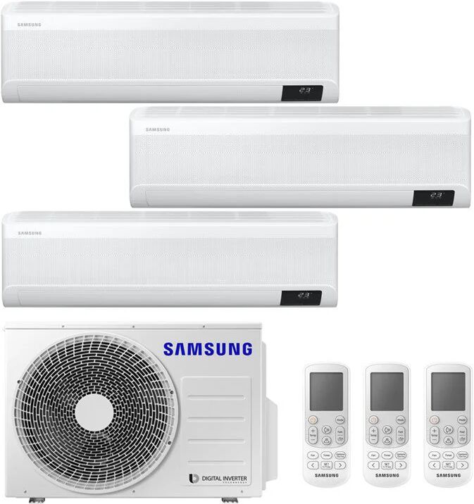 Condizionatore Samsung Windfree Avant Trial Split 7000+7000+7000 Btu Inverter R32 Aj052 A++/A+ Wifi