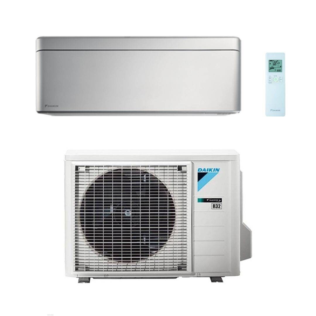 Daikin Climatizzatore Monosplit Bluevolution Stylish FTXA-BS / RXT-A9 Silver R-32 Wi-Fi Classe A+++ 9000 btu