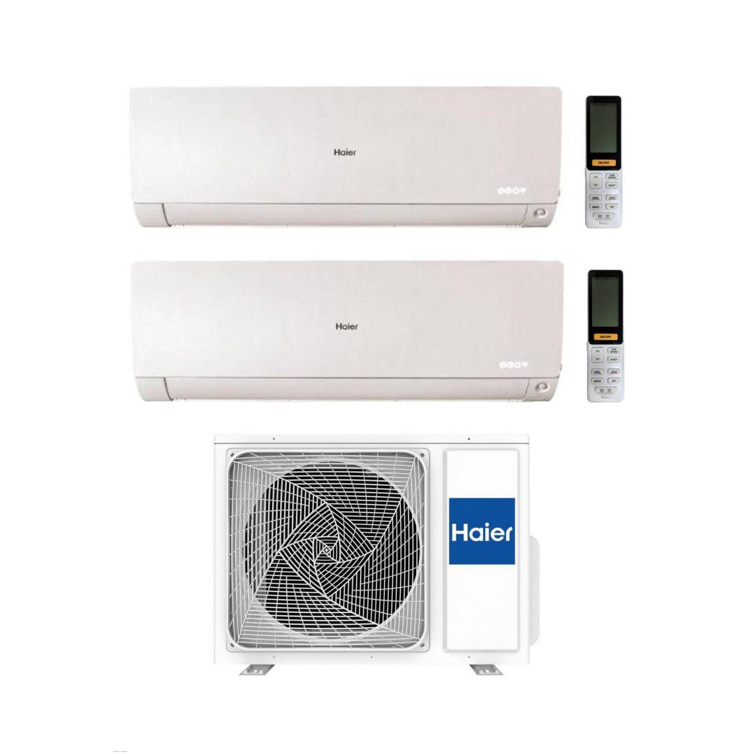 HAIER Climatizzatore Dual Split Flexis Plus 12+12 Con 2U50S2SM1FA-3 Inverter Wi-Fi Classe A+++