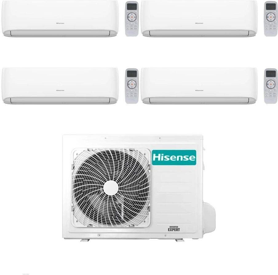 Hisense Climatizzatore Hi Comfort Quadri Split 12+12+12+12 con 4AMW105U4RAA Inverter Wi-Fi R-32 Classe A++