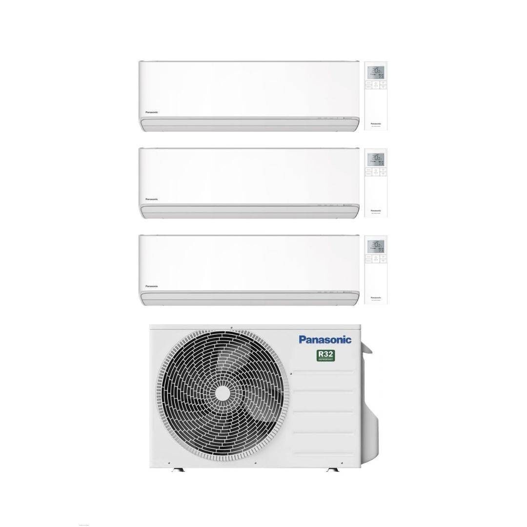 Panasonic Climatizzatore Trial Split Etherea White 9+12+12 con CU-3Z68TBE Inverter R-32 Wi-Fi Classe A++