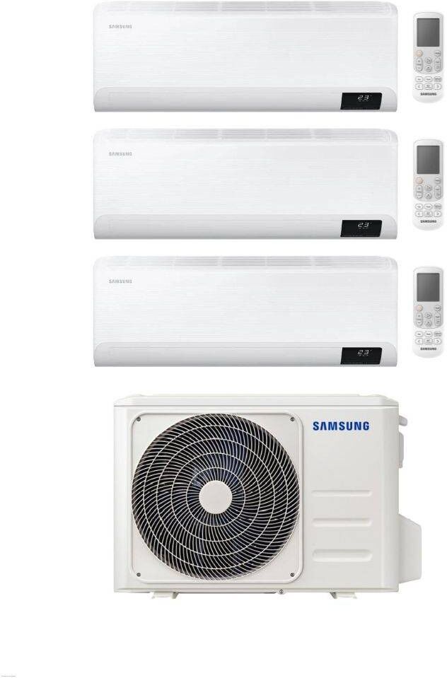 Samsung Climatizzatore Trial Split Cebu 7+9+18 con AJ068TXJ3KG/EU Inverter Wi-Fi Classe A++