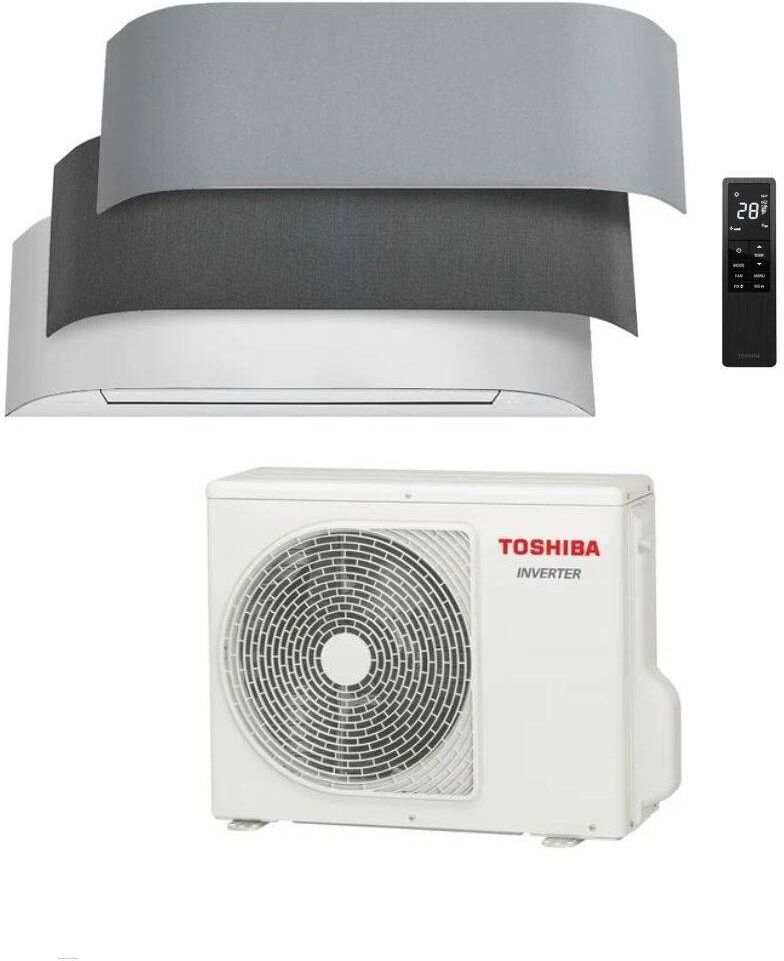 Toshiba Climatizzatore Haori Bianco con Rivestimenti in Tessuto Inclusi Inverter R-32 Wi-Fi Classe A+++ 9000 btu