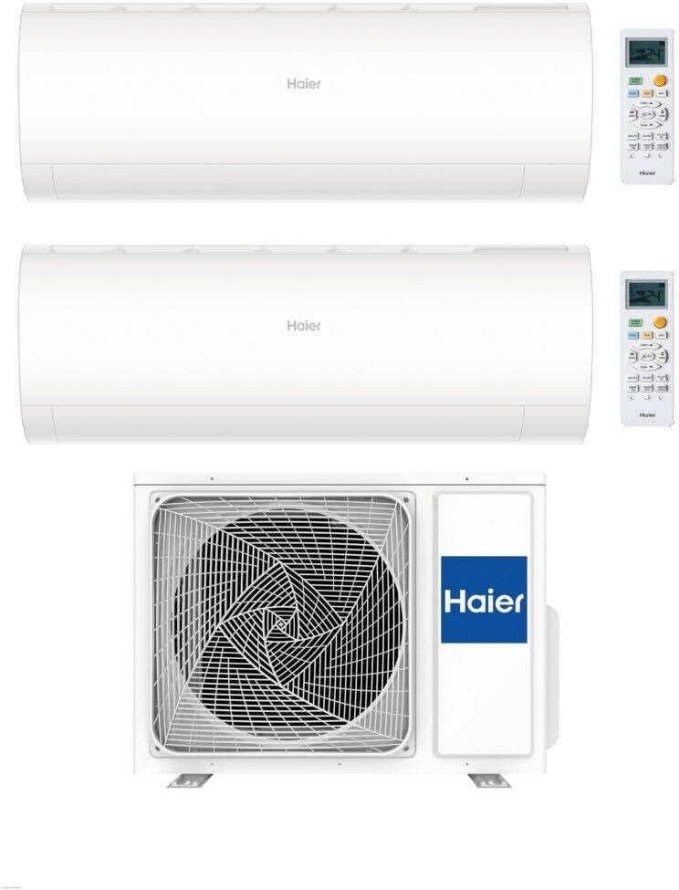 HAIER Climatizzatore Dualsplit Pearl 7+9 con 2U40S2SM1FA Inverter R-32 Wi-Fi Classe A++/A+