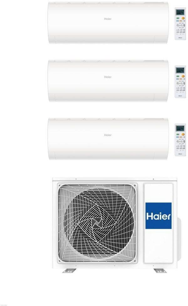 HAIER Climatizzatore Trialsplit Pearl 9+9+12 con 3U55S2SR5FA Inverter R-32 Wi-Fi Classe A++/A+