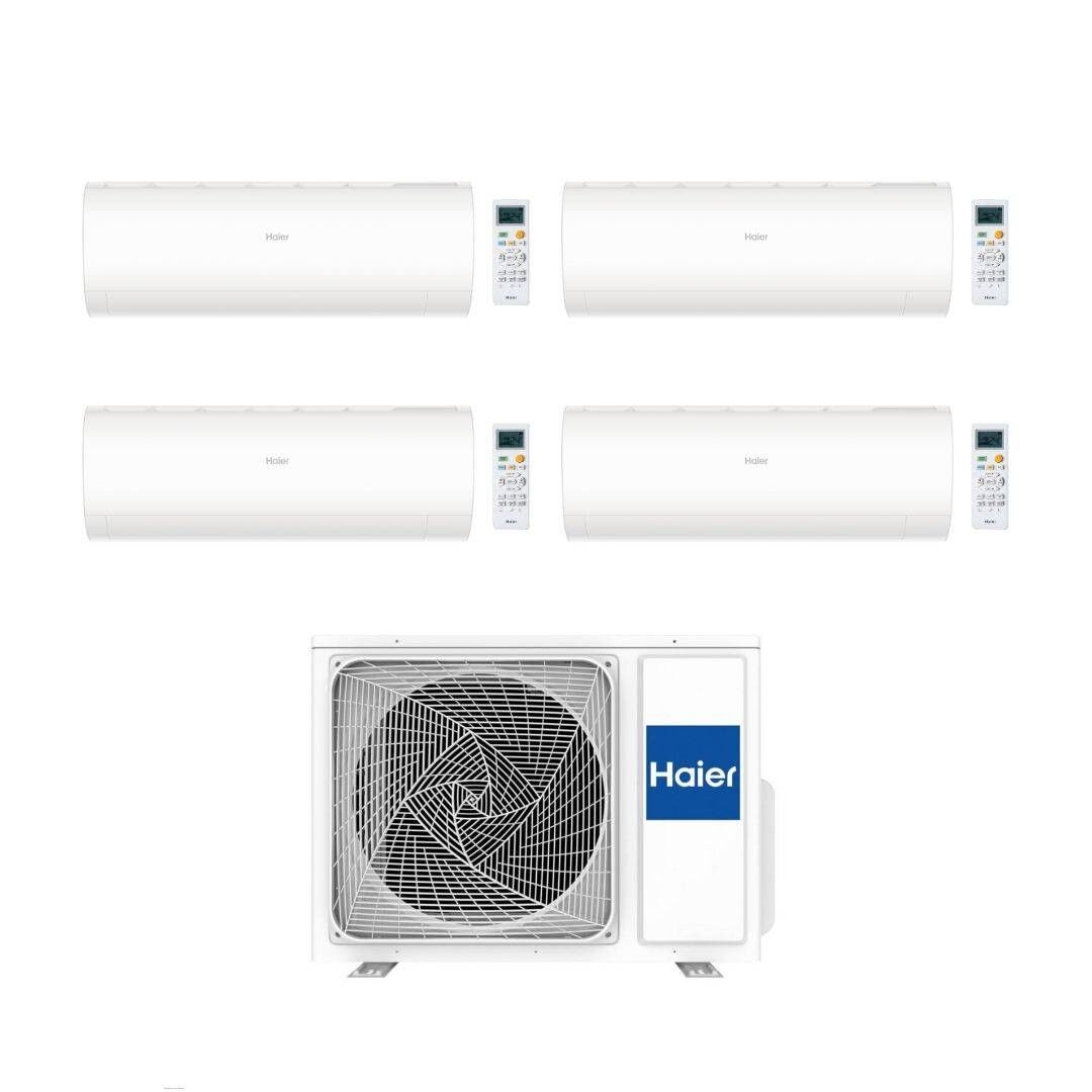 HAIER Climatizzatore Quadrisplit Pearl 7+7+9+9 con 4U75S2SR5FA Inverter R-32 Wi-Fi Classe A++/A+