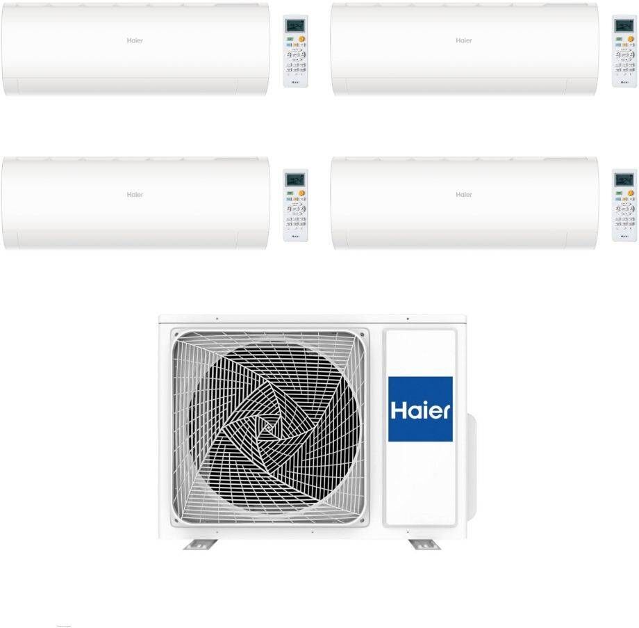 HAIER Climatizzatore Quadrisplit Pearl 7+9+9+9 con 4U75S2SR5FA Inverter R-32 Wi-Fi Classe A++/A+