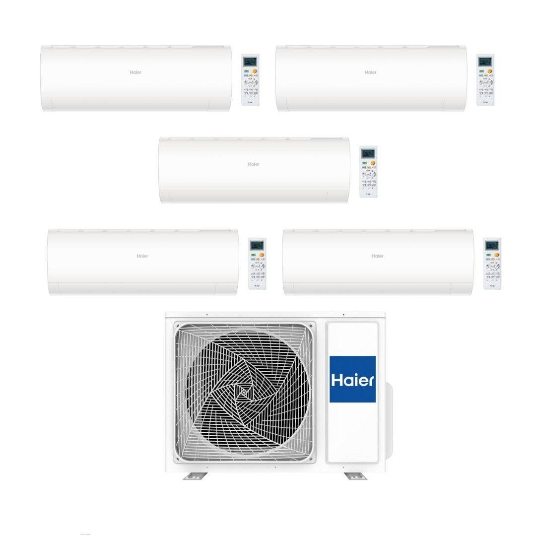 HAIER Climatizzatore Pentasplit Pearl 7+7+7+9+9 con 5U90S2SS5FA Inverter R-32 Wi-Fi Classe A++/A+