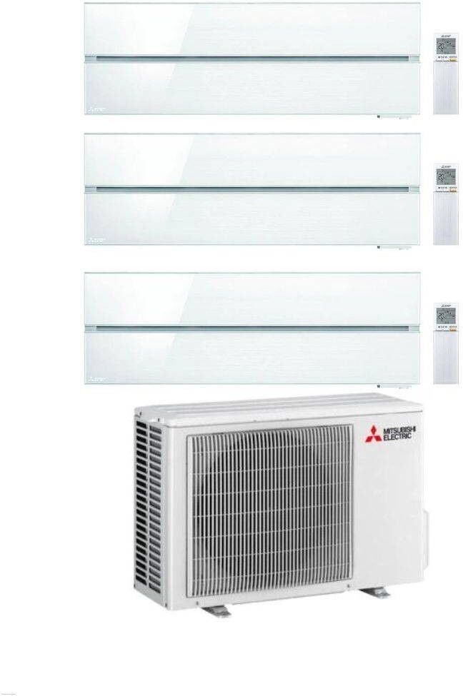 Mitsubishi Climatizzatore Trial Split Kirigamine MSZ-LN Bianco 9+9+9 con MXZ-3F54VF4 Inverter R-32 Wi-Fi Classe A+++