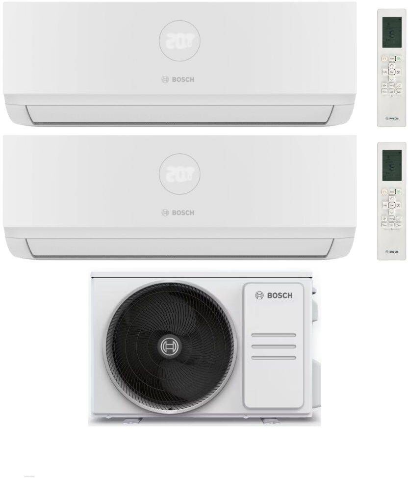 Bosch Climatizzatore Dual Split Climate 3000i 9+12 con MS 18 OUE Inverter R 32 Wi-Fi Optional Classe A+