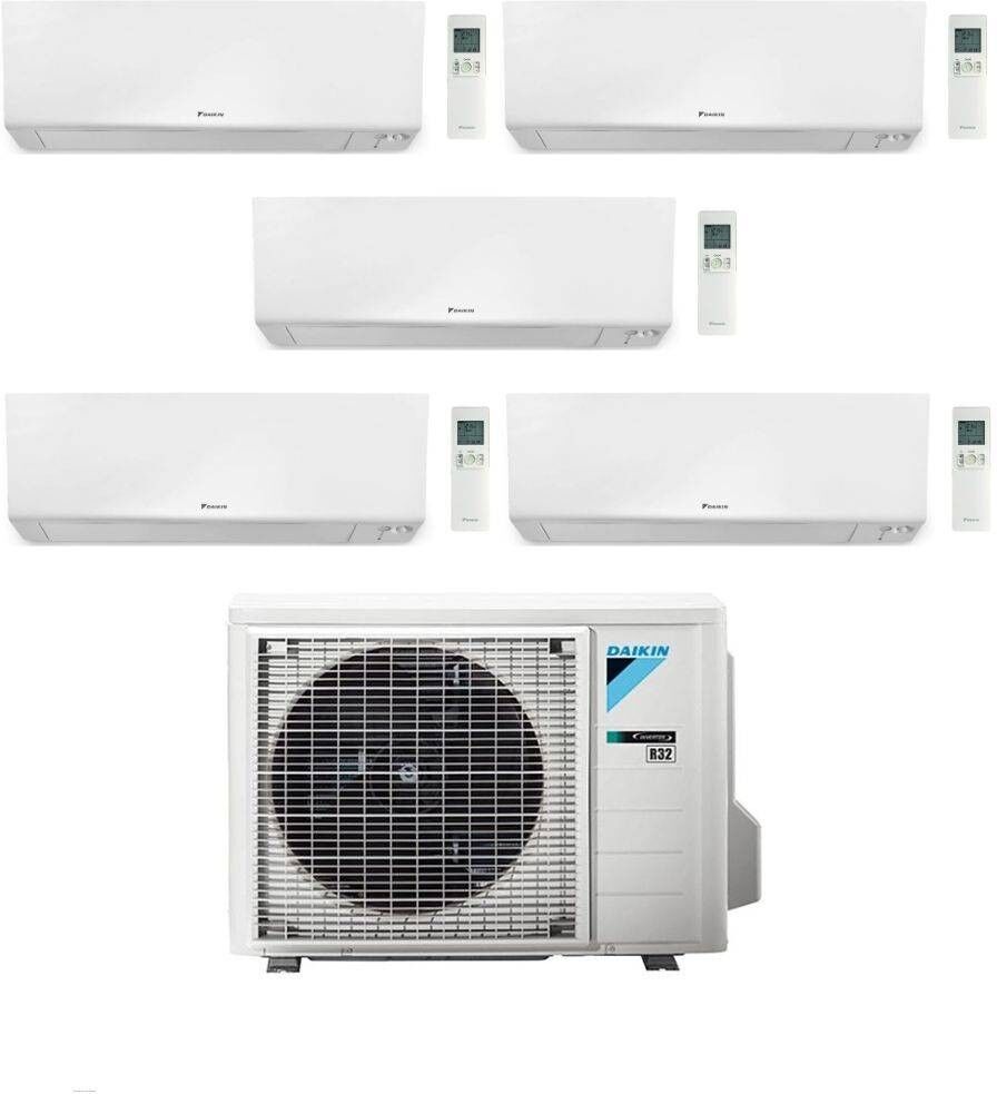 Daikin Climatizzatore Penta Split Bluevolution serie FTXM-R PERFERA 9+9+9+9+12 con 5MXM90A R-32 Wi-Fi Integrato