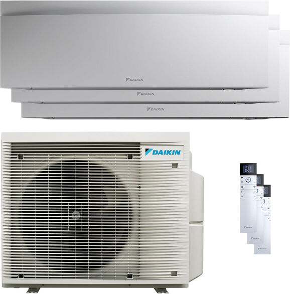 Condizionatore Daikin Emura 3 Trial Split 7000+7000+12000 Btu Inverter A++ Wifi Unità Esterna 5 Kw Bianco (3MXM52A/FTXJ20AW_2/FTXJ35AW_1)