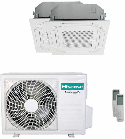 Condizionatore Hisense Cassetta Act Dual Split 18000+18000 Btu Inverter A++ Unità Esterna 7 Kw (3AMW72U4RJC/ACT52UR4RCC8_2)