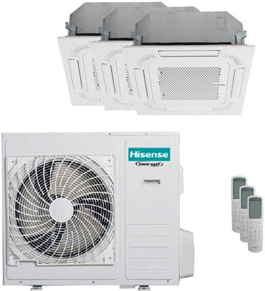 Condizionatore Hisense Cassetta Act Trial Split 12000+12000+18000 Btu Inverter A++ Unità Esterna 10 Kw (4AMW105U4RAA/ACT35UR4RCC8_2/ACT52UR4RCC8_1)