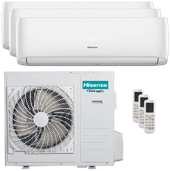 Condizionatore Hisense Hi-Comfort Trial Split 12000+18000+18000 Btu Inverter A++ Wifi Unità Esterna 10,0 Kw (4AMW105U4RAA-CF35MR04G-3-409205)