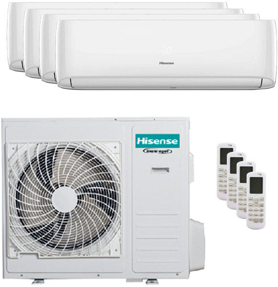 Condizionatore Hisense Hi-Comfort Quadri Split 7000+12000+12000+12000 Btu Inverter A++ Wifi Unità Esterna 10,0 Kw (4AMW105U4RAA-CF20YR04G-4-0CB2EC)