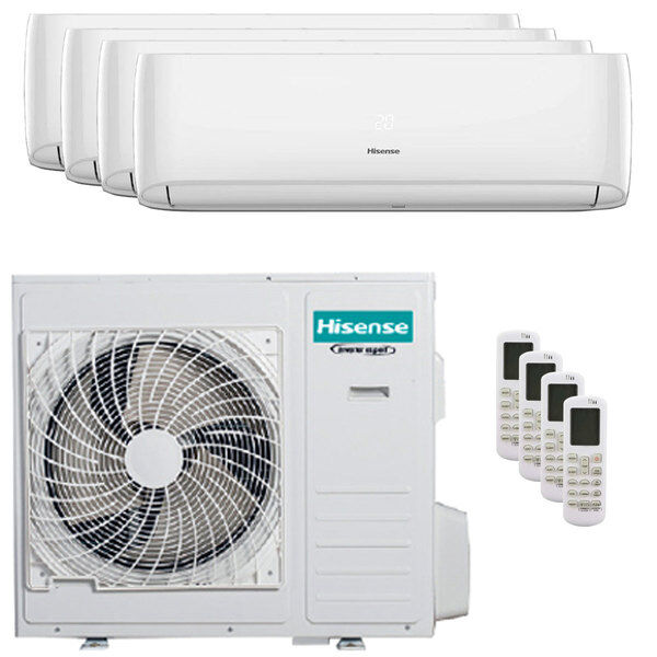 Condizionatore Hisense Hi-Comfort Quadri Split 7000+12000+12000+18000 Btu Inverter A++ Wifi Unità Esterna 10,0 Kw (4AMW105U4RAA-CF20YR04G-4-46BF09)