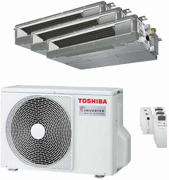 Condizionatore Toshiba Canalizzabile U2 Trial Split 7000+7000+7000 Btu Inverter A+++ Unità Esterna 5.2 Kw (RAS-3M18G3AVG-E/RAS-M07U2DVG-E_3)