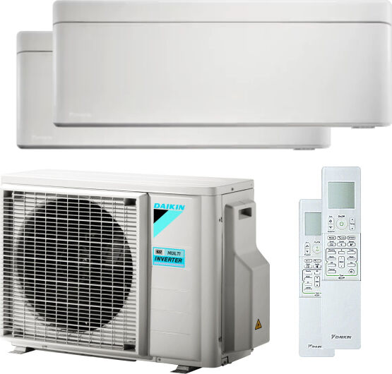 Daikin Condizionatore Daikin Stylish Dual Split 9000+9000 Btu Inverter A++ Wifi Unità Esterna 4,0 Kw (2MXM40M-FTXA25AW-2)