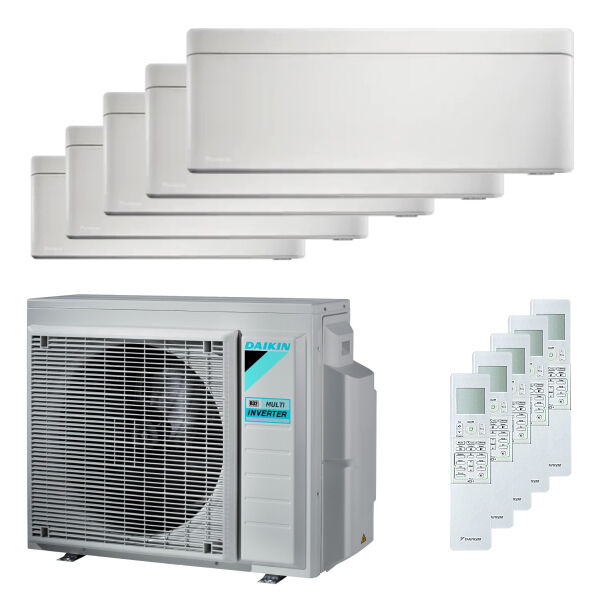 Daikin Condizionatore Daikin Stylish Penta Split 9000+9000+9000+9000+18000 Btu Inverter A++ Wifi Unità Esterna 9 Kw (5MXM90N-FTXA25AW-5-DC0668)