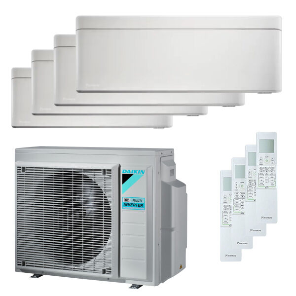 Daikin Condizionatore Daikin Stylish Quadri Split 5000+7000+9000+12000 Btu Inverter A++ Wifi Unità Esterna 6,8 Kw (4MXM68N-CTXA15AW-4-81D3F6)