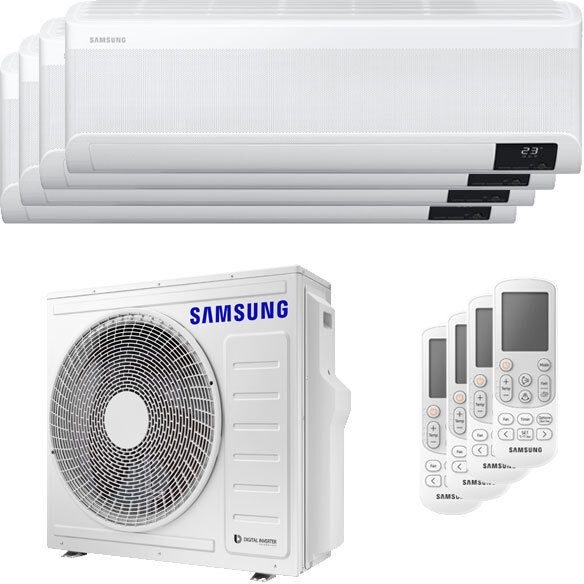 Samsung Condizionatore Samsung Windfree Elite Quadri Split 7000+7000+7000+9000 Btu Inverter A++ Wifi Unità Esterna 8,0 Kw (AJ080TXJ4KG/EU-AR07TXCAAWKNEU-4)