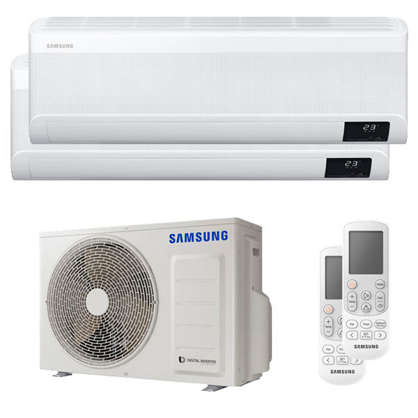 Samsung Condizionatore Samsung Windfree Elite Dual Split 12000+12000 Btu Esterna 5 Kw - Sconto In Fattura 50% (SF50.AJ050TXJ2KG/EU-AR12TXCAAWKNEU-2)