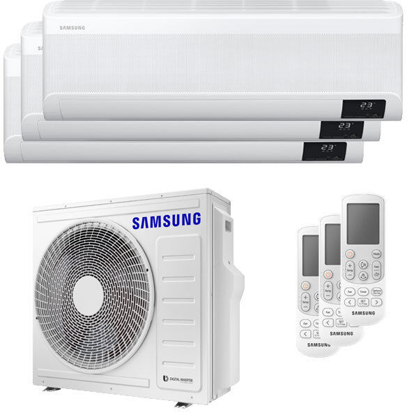 Samsung Condizionatore Samsung Windfree Avant Trial Split 9000+12000+12000 Btu Inverter A++ Wifi Unità Esterna 6,8 Kw (AJ068TXJ3KG/EU-AR09TXEAAWKNEU-3-491D86)