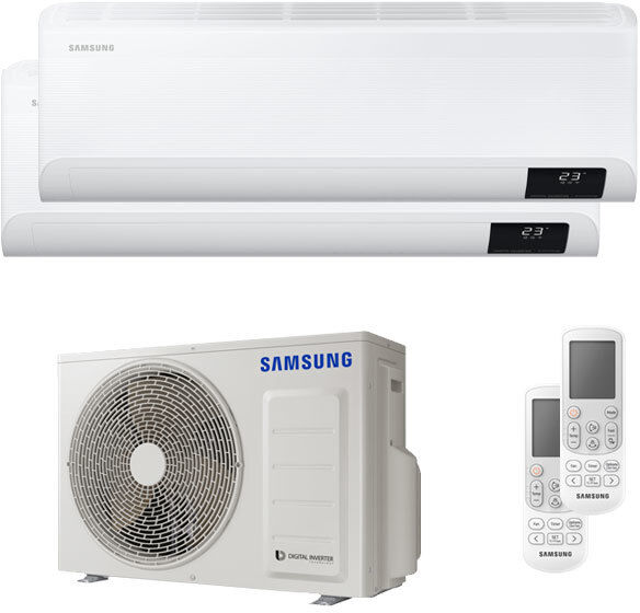 Samsung Condizionatore Samsung Cebu Wi-Fi Dual Split 9000+9000 Btu Inverter A+++ Wifi Unità Esterna 4,0 Kw (AJ040TXJ2KG/EU-AR09TXFYAWKNEU-2)