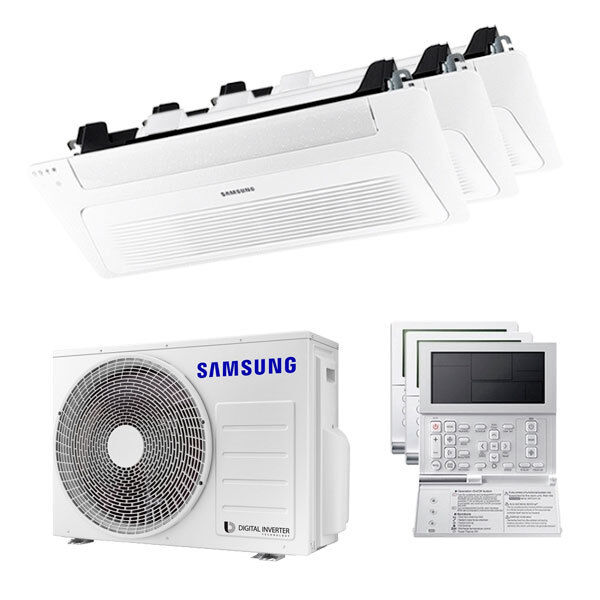 Samsung Condizionatore Samsung Cassetta Windfree 1 Via Trial Split 9000+9000+12000 Btu Inverter A+++ Unità Esterna 5,2 Kw (AJ052TXJ3KG/EU-AJ026TN1DKG/EU-3-31A713)